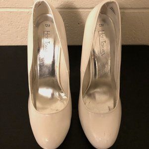 White Hot Tomato Platform High Heels